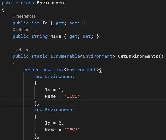 example environment class 